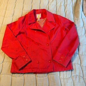 Old Navy Vibrant Red Double-Breasted Jacket